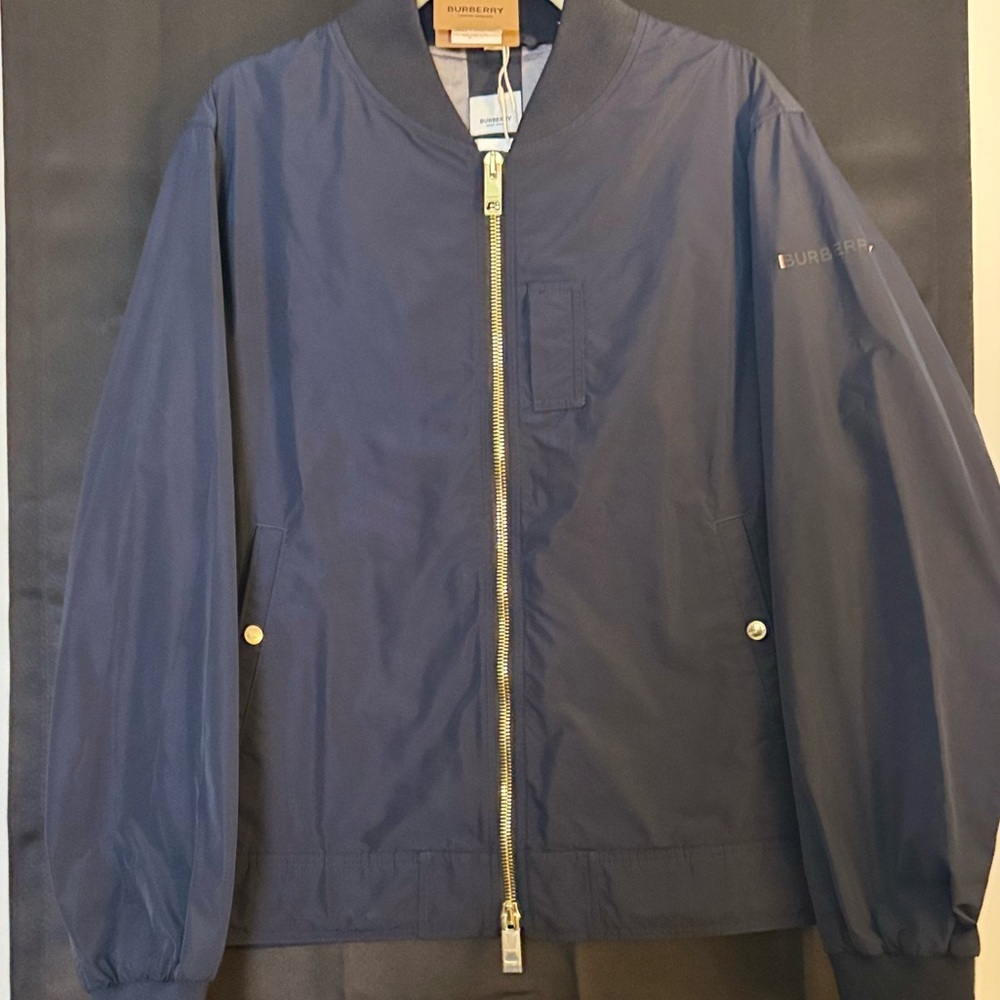 BURBERRY 
Blue Shell Bomber Jacket
Women’s Size XXL - Picture 9 of 14